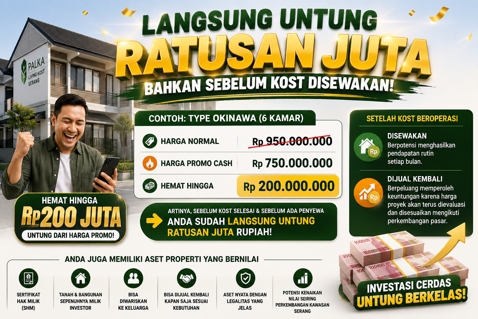 💰 Langsung Untung Rp200 Juta, Bahkan Sebelum Kost Disewakan